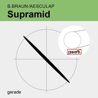 Supramid weiß pseudomonof. USP 2/0 75cm, GS51 