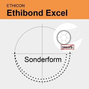 Ethibond Excel weiß gefl. USP 2/0 20cm, SKI22 schw. Nadel 