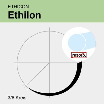 Ethilon ungef. monof. USP 4/0 45cm, PS2 