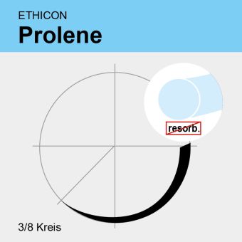 Prolene ungef. monof. USP 4/0 45cm, P3 Prime 