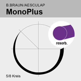 MonoPlus viol. monof. Schlinge USP 0 1,5m, FRT65 