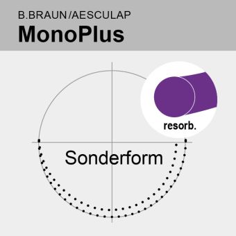 MonoPlus viol. monof. USP 3/0 20cm, SKR26b schw. Nadel 