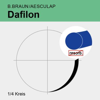 Dafilon blau monof. USP 5/0 45cm, 2xVLM8 