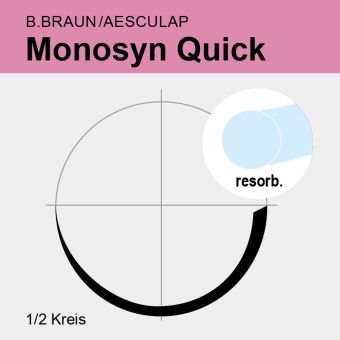 Monosyn Quick ungef. monof. USP 3/0 90cm, HR37s 