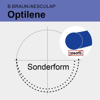 Optilene blau monof. USP 0 1m, JRC30s 