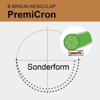 PremiCron grün gefl. USP 2/0 45cm, SKR26 