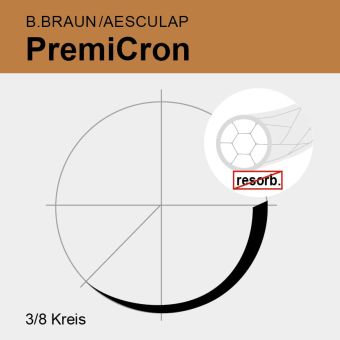 PremiCron weiß gefl. USP 3/0 4x45cm, DS19 