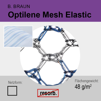 Optilene Mesh Elastic Blue 15 x 15 cm 