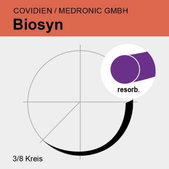 Biosyn viol. monof. USP 4/0 75cm, C-13 