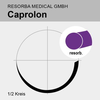 Caprolon viol. monof. USP 3/0 70cm, HRS12 