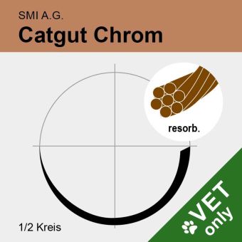 Catgut chrom USP 1 75cm, HS37 