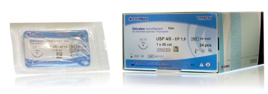 Chiralen blue monof. USP 4/0 45cm, DS15 