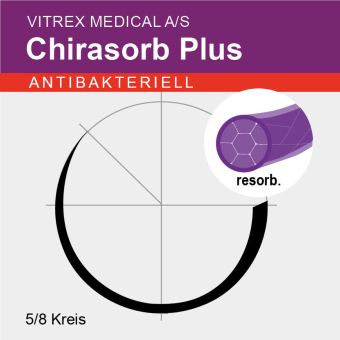 Chirasorb Plus viol. braid. USP 0 75cm, FR38 