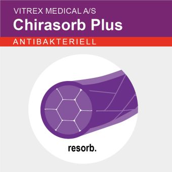 Chirasorb Plus viol. braid. USP 0 3x45cm 