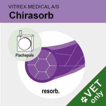 Chirasorb viol. braid. USP 3+4 50m, bottle 