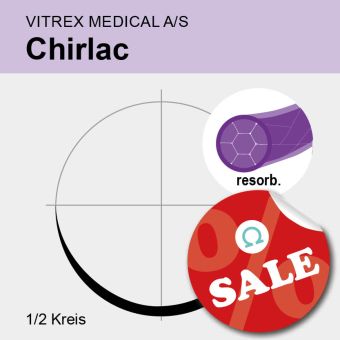 Chirlac viol. braid. USP 2/0 90cm, HR50 