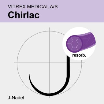 Chirlac viol. braid. USP 2/0 75cm, JRX22 