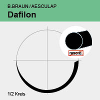 Dafilon schwarz monof. USP 9/0 30cm, HLm6 150µ 