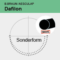 Dafilon schwarz monof. USP 10/0 20cm, 2xPLm5 150µ 