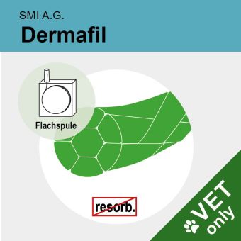 Dermafil Polyester grün gefl. USP 2/0 100m, Spule 