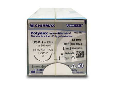 Polydox viol. monof. Loop USP 1 2,4m, HRX40 