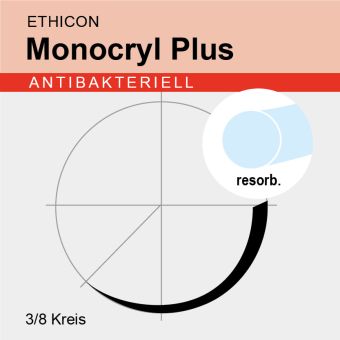 Monocryl Plus ungef. monof. USP 6/0 70cm, P1 Multipass 