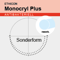 Monocryl Plus ungef. monof. USP 5/0 45cm, DA1 schw. Nadel 