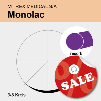 Monolac viol. monof. USP 5/0 45cm, DSM12 