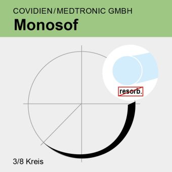 Monosof ungef. monof. USP 4/0 45cm, P-12 