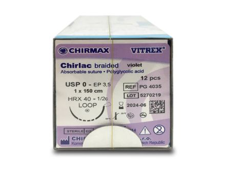 Chirlac viol. braid. Loop USP 0 1,5m, HRX40 