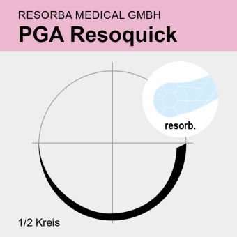 PGA resoquick ungef. gefl. USP 4/0 70cm, HR27 