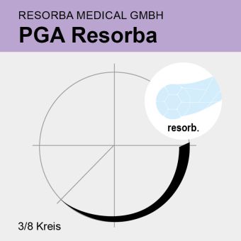 PGA Resorba ungef. gefl. USP 2/0 70cm, DS24 