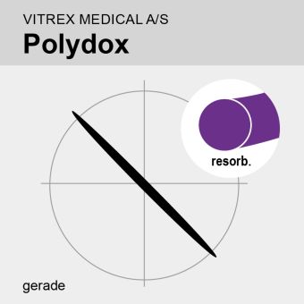 Polydox viol. monof. USP 3/0 75cm, 2xGS65 