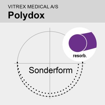 Polydox viol. monof. Loop USP 3/0 40cm, KR27 