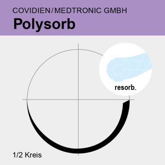 Polysorb ungef. gefl. USP 3/0 90cm, GS-25 