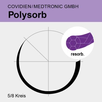 Polysorb viol. gefl. USP 0 75cm, GU-46 