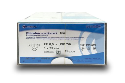 Chiralen blue monof. USP 7/0 75cm, 2xHR10 