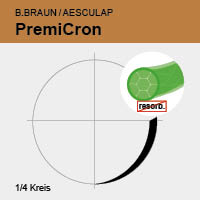 PremiCron grün USP 5/0 45cm, 2xVLM8 