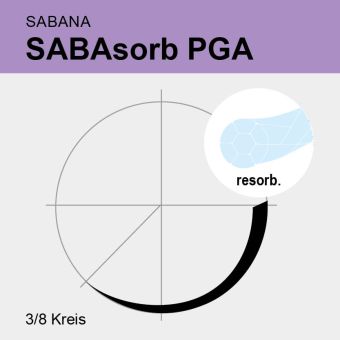 SABAsorb ungef. gefl. USP 3/0 75cm, DS26 