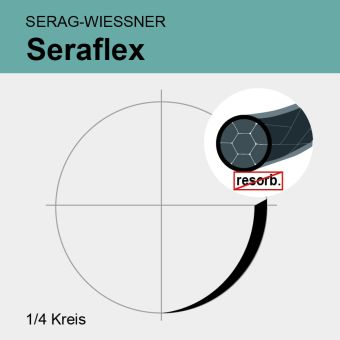 Seraflex schwarz gefl. USP 5/0 45 cm, 2xVSP8 