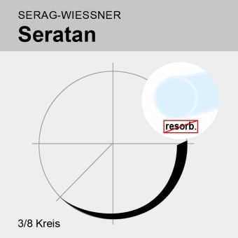 Seratan ungef. monof. USP 4/0 50cm, DQL18 