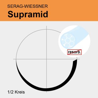 Supramid ungef. pseudomonof. USP 0 75cm, HS25 