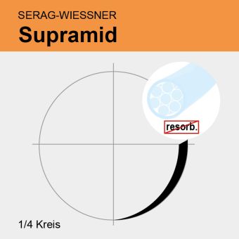 Supramid ungef. pseudomonof. USP 5/0 45cm, 2xVSP8 