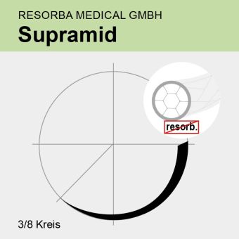 Supramid weiß pseudomonof. USP 4/0 45cm, DS18 