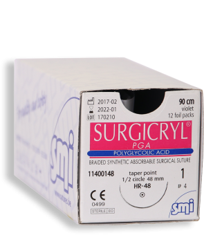 Surgicryl PGA viol. gefl. USP 1 90cm, HR48 