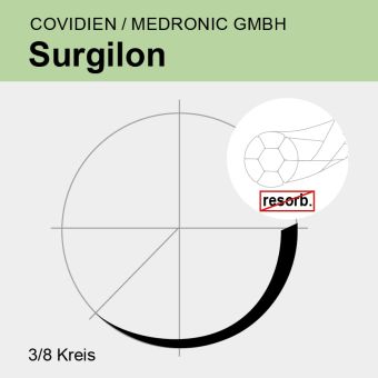 Surgilon weiß gefl. USP 3/0 45cm, P-12 