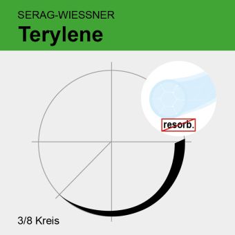 Terylene ungef. gefl. USP 2/0 50cm, DS18 