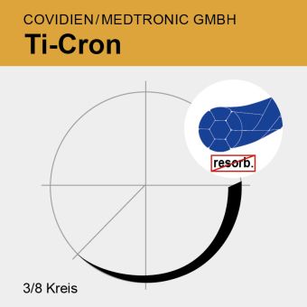 Ti-cron blau gefl. USP 2/0 75cm, C-15 