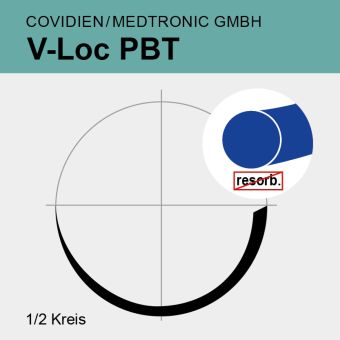 V-Loc PBT blau USP 2/0 45cm, GS-22 