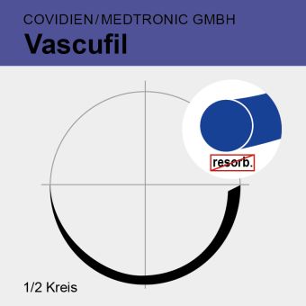 Vascufil blau monof. USP 4/0 90cm, 2xKV-7 